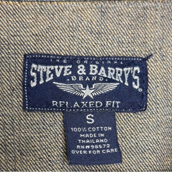Steve & Barry’s Relaxed Fit Trucker Denim Jacket Medium Wash Sz S - Picture 10 of 14